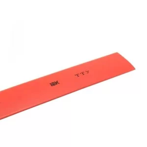 Красная термоусадочная трубка IEK UDRS-D12-1-K04 ТТУ 12/6 (1м)