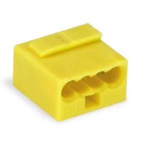 Микро-клемма для распределительных коробок WAGO  на 4 проводника 243-504 желтая