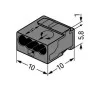 Мікро-клема для розподільчих коробок WAGO на 4 провідника 243-204 темно-сіра