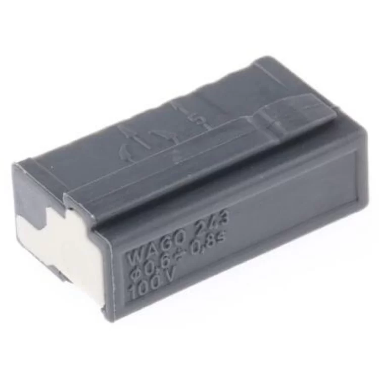 Микро-клемма для распределительных коробок на 8 проводников WAGO 243-208 темно-серая цена 10грн - фотография 2