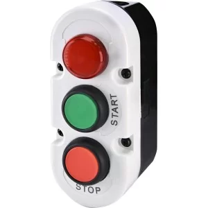 Трьохмодульний кнопковий пост ETI 004771446 ESE3-V8 «START/STOP» з з індикатором 240V AC