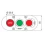 Трехмодульный кнопочный пост ETI 004771446 ESE3-V8 «START/STOP» с с индикатором 240V AC