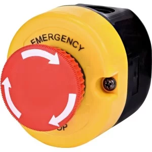 Одномодульний кнопковий пост ETI 004771447 ESE1Y-V1 («STOP» типу «гриб» відключення поворотом (червоний)