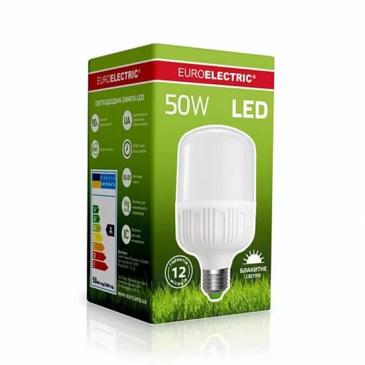 в продаже Светодиодная лампа Euroelectric Plastic 50Вт E27 6500K - фото 3