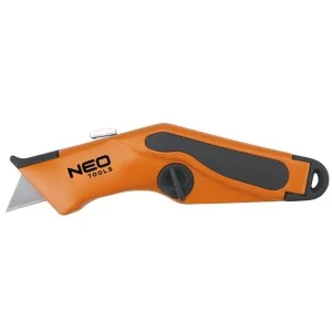 Нож Neo Tools 63-701 с трапециевидным лезвием в металлическом корпусе