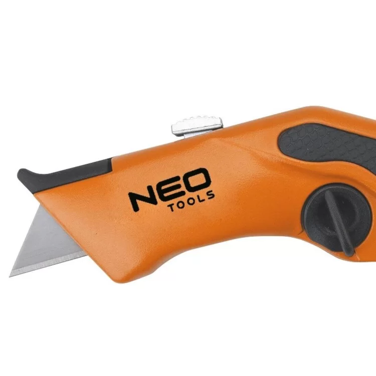 Нож Neo Tools 63-701 с трапециевидным лезвием в металлическом корпусе цена 360грн - фотография 2