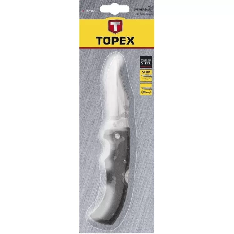 Складной универсальный нож TOPEX 98Z101 лезвие 100мм цена 255грн - фотография 2