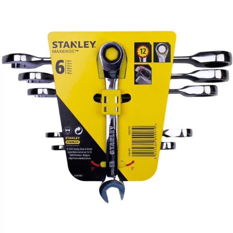 Набір комбінованих ключів Stanley MaxiDrive Plus 6 шт ціна 1 586грн - фотографія 2