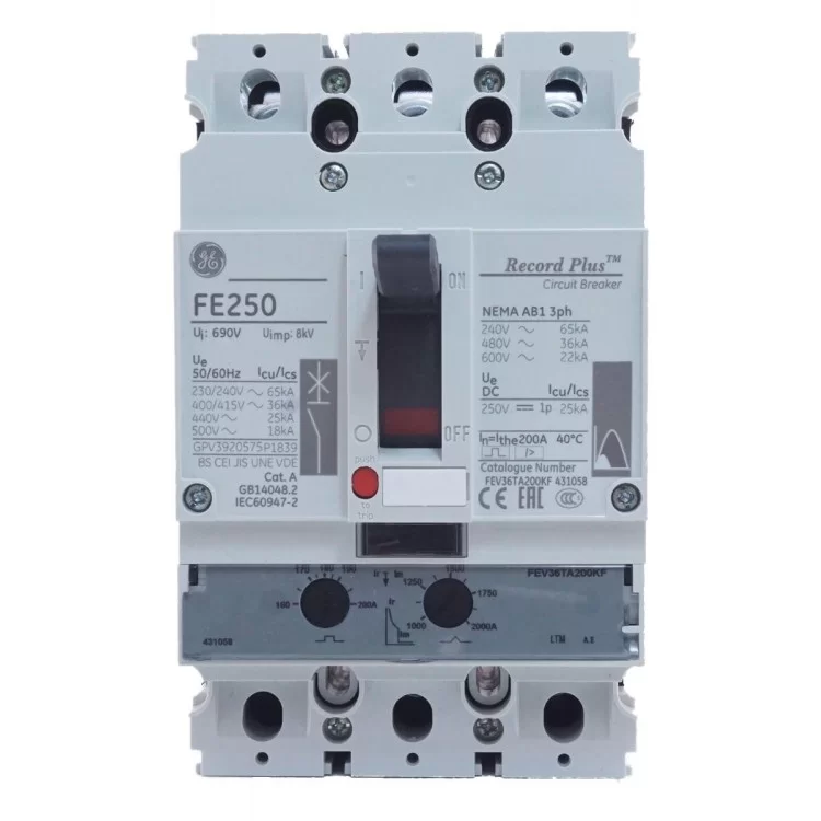 Автоматичний вимикач General Electric FE250 200A ціна 9 765грн - фотографія 2