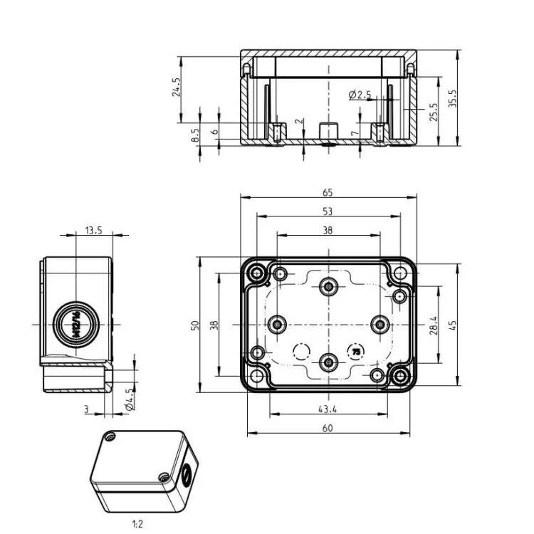 Коробка розподільна Spelsberg PC 75-4-m (1хM12/16) інструкція - картинка 6