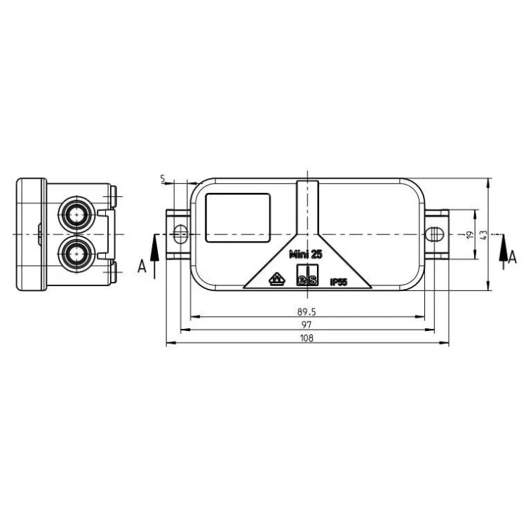 Распределительная коробка Spelsberg Mini 25-25² (клемма 3х25мм²) IP55 обзор - фото 8