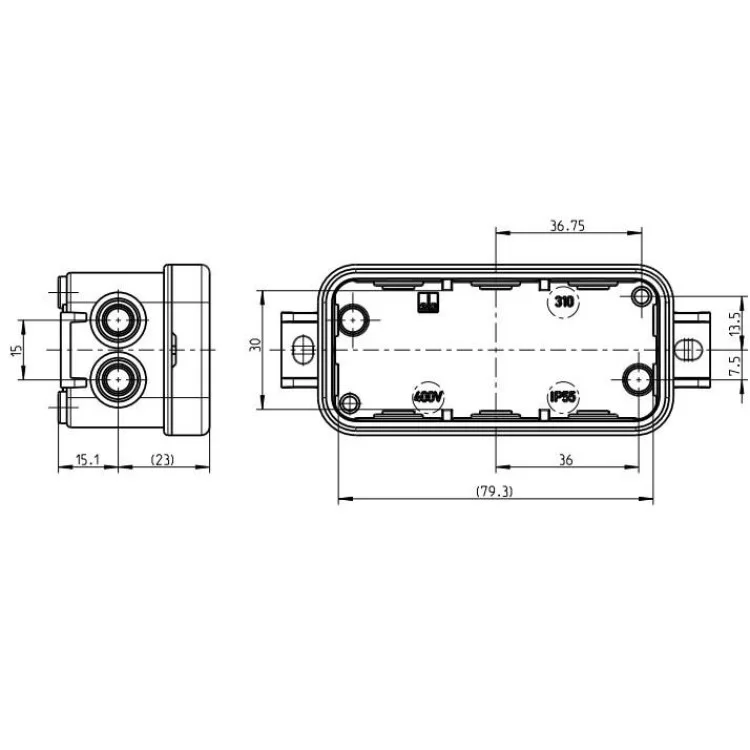 Розподільна коробка Spelsberg Mini 25-25² (Клема 3х25мм²) IP55 інструкція - картинка 6