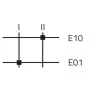 Черный переключатель New Elfin ne020SMAN тип A (положение: I-II под 90º)