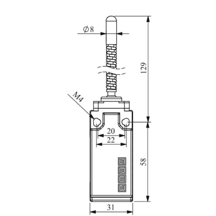 Кінцевий вимикач EMAS L51K13SOP102 з металевою консоллю і пружиною з пластиковим наконечником (1НО+1НЗ) інструкція - картинка 6