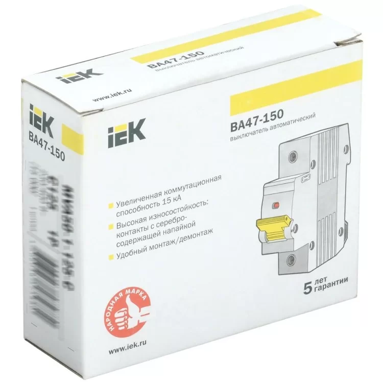 Автоматичний вимикач IEK ВА47-150 1Р 100А 15кА C ціна 399грн - фотографія 2