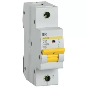 Автоматичний вимикач IEK ВА47-150 1Р 80А 15кА D