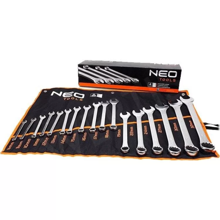 в продажу Набір комбінованих ключів Neo Tools 09-753 8-32мм (17шт) - фото 3