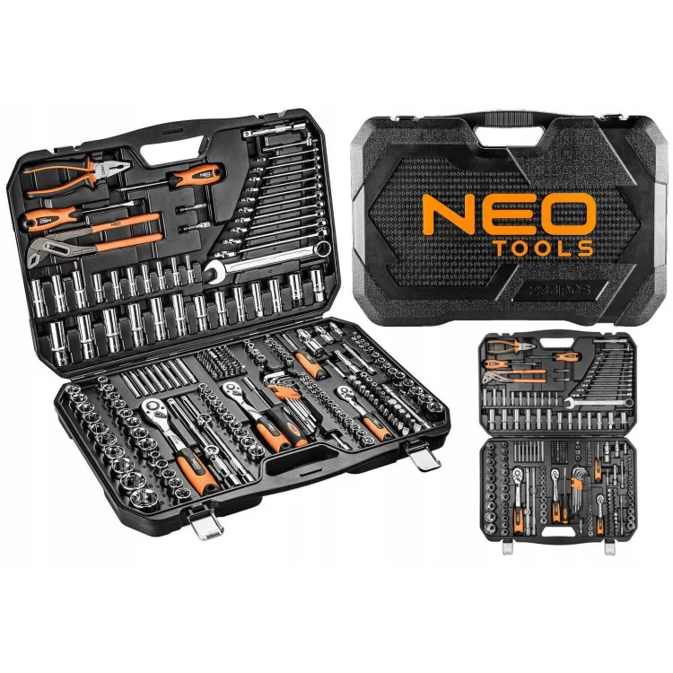 Набор сменных головок Neo Tools 08-681 1/2 3/8 1/4 (233шт) цена 9 844грн - фотография 2