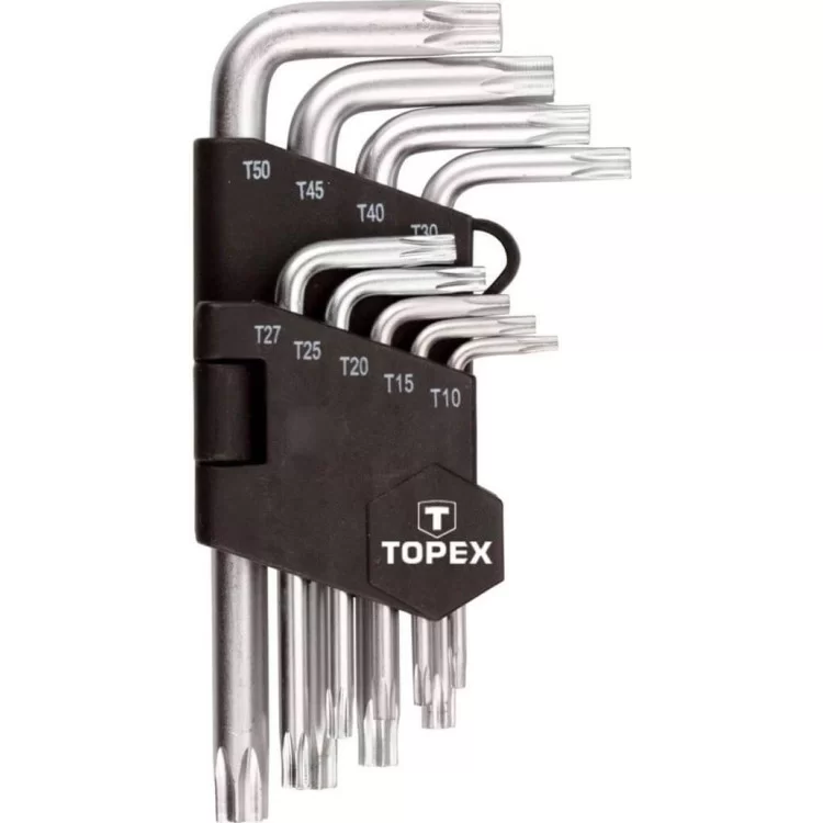 Набор шестигранных Torx ключей TOPEX 35D960 T10-T50 (9шт)
