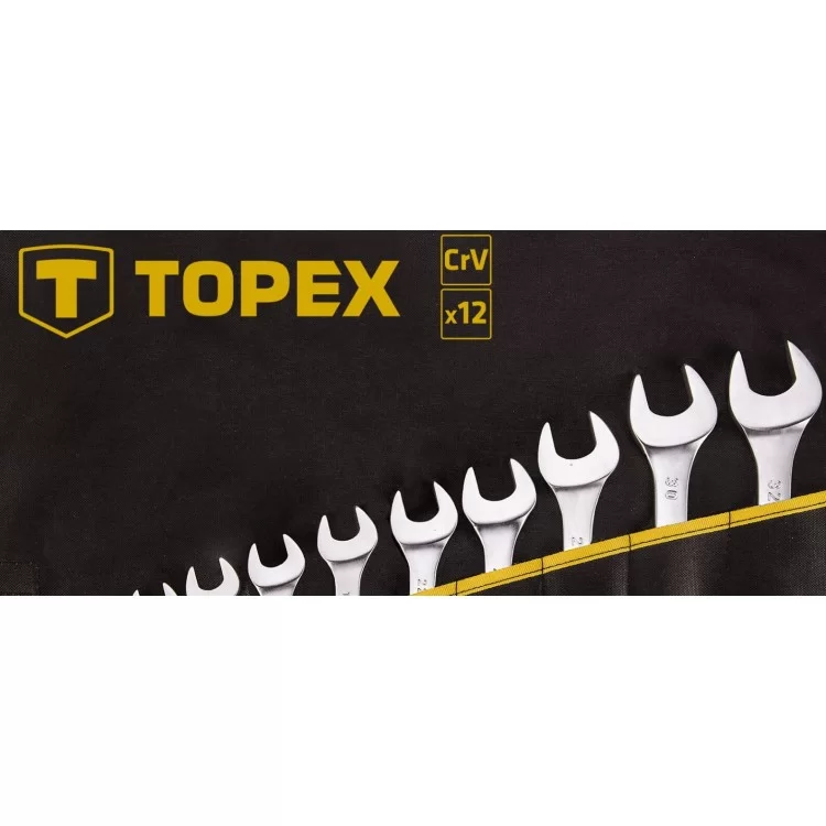 Набір комбінованих ключів TOPEX 35D758 13-32мм (12шт) ціна 1 799грн - фотографія 2