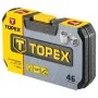 Набор TOPEX 38D640 торцевых головок 1/4 Cr-V (46шт)