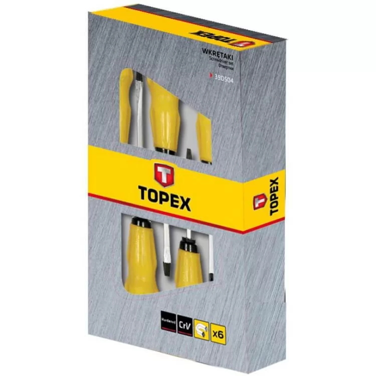 Набор ударных отверток TOPEX 39D504 (6шт) цена 533грн - фотография 2