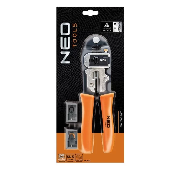 Кримпер Neo Tools 01-501 для обжима телефонных наконечников (4P,6P,8P) цена 1 165грн - фотография 2