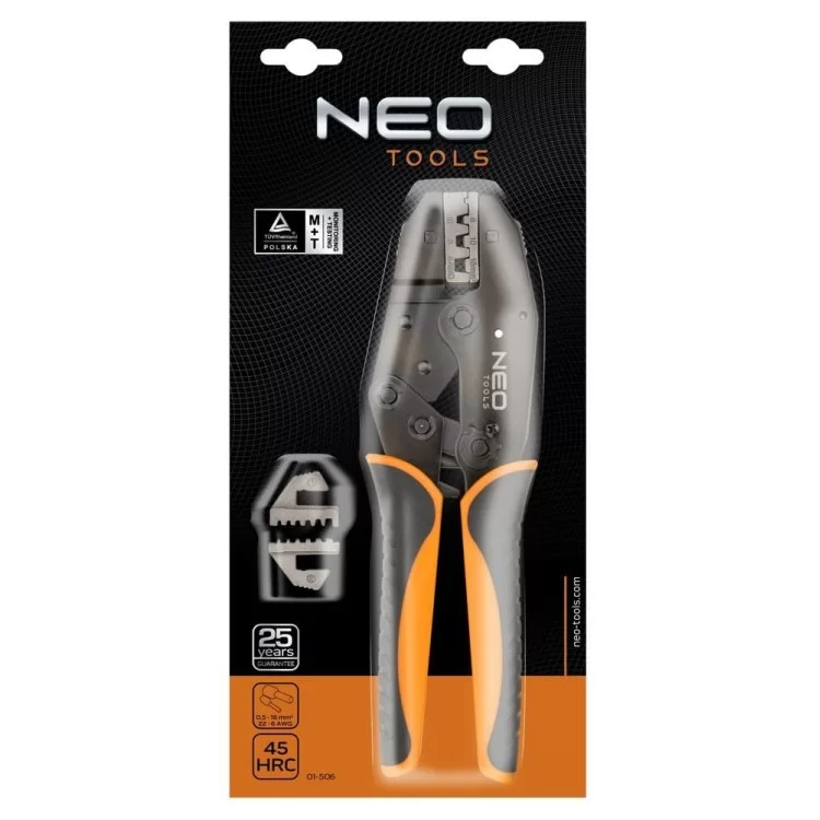 Кримпер Neo Tools 01-506 для обтиску телефонних наконечників 22-6 AWG ціна 2 845грн - фотографія 2