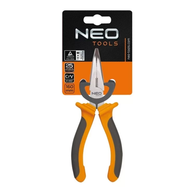 Витягнуті подовжені плоскогубці Neo Tools 01-015 160мм ціна 429грн - фотографія 2