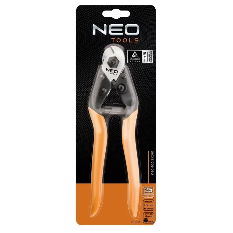 Ножницы Neo Tools 01-512 для арматуры и стального троса 190мм цена 460грн - фотография 2