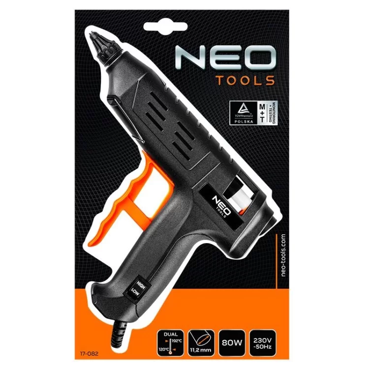 в продажу Електричний клейовий пістолет Neo Tools 17-082 11мм 80Вт з регулюванням температури - фото 3