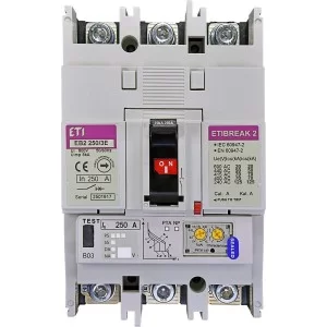 Автоматичний вимикач ETI 004671304 EB2 250/3E 250А 3р (70кА)