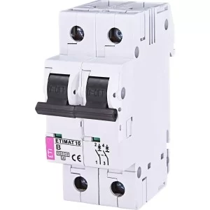 Автоматичний вимикач ETI 002123714 ETIMAT 10 2p B 10А (10 kA)