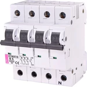 Автоматичний вимикач ETI 002126712 ETIMAT 10 3p+N B 6A (10kA)