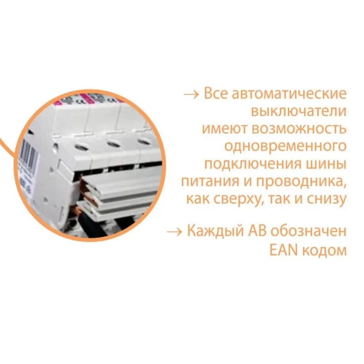 продаємо Автоматичний вимикач ETI 002113517 ETIMAT 6 2p В 20А (6 kA) в Україні - фото 4