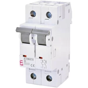 Автоматичний вимикач ETI 002163501 ETIMAT 6 2p D 0.5A (6kA)