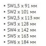 Набор шестигранных длинных ключей Wiha W06384 (7шт)