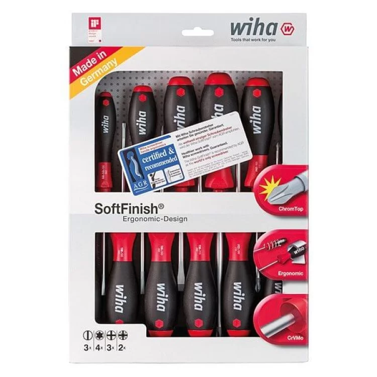 Набір викруток Wiha W41002 SoftFinish (12шт) ціна 3 403грн - фотографія 2