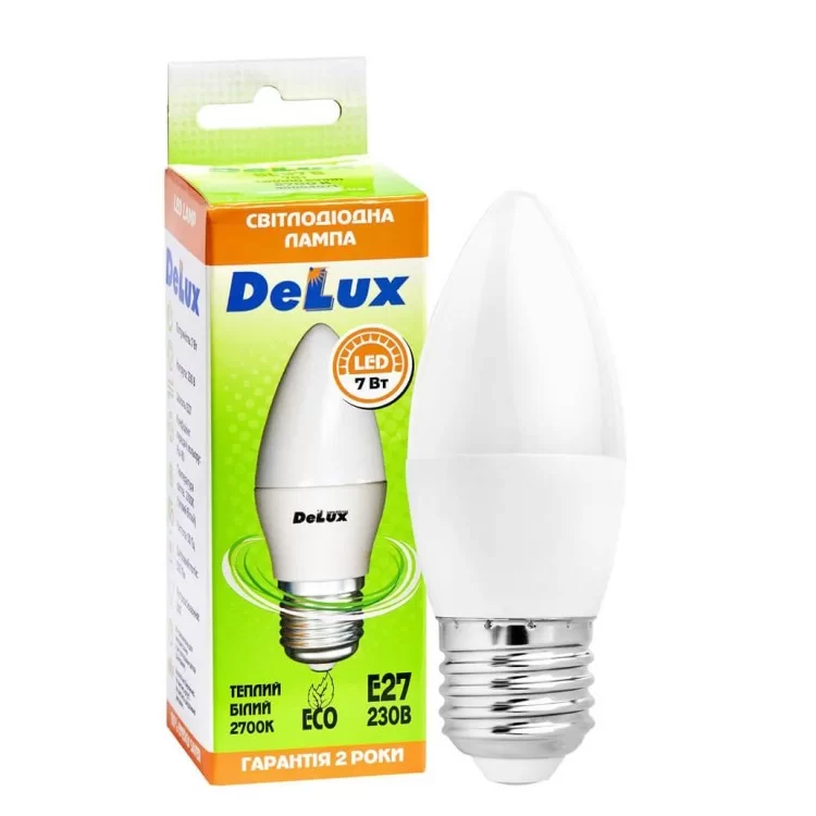 Светодиодная лампа DELUX BL37B 7Вт 2700K 220В E27 цена 40грн - фотография 2