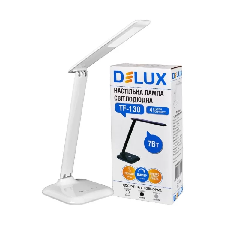 Настольный светильник DELUX TF-130 7Вт белый цена 994грн - фотография 2