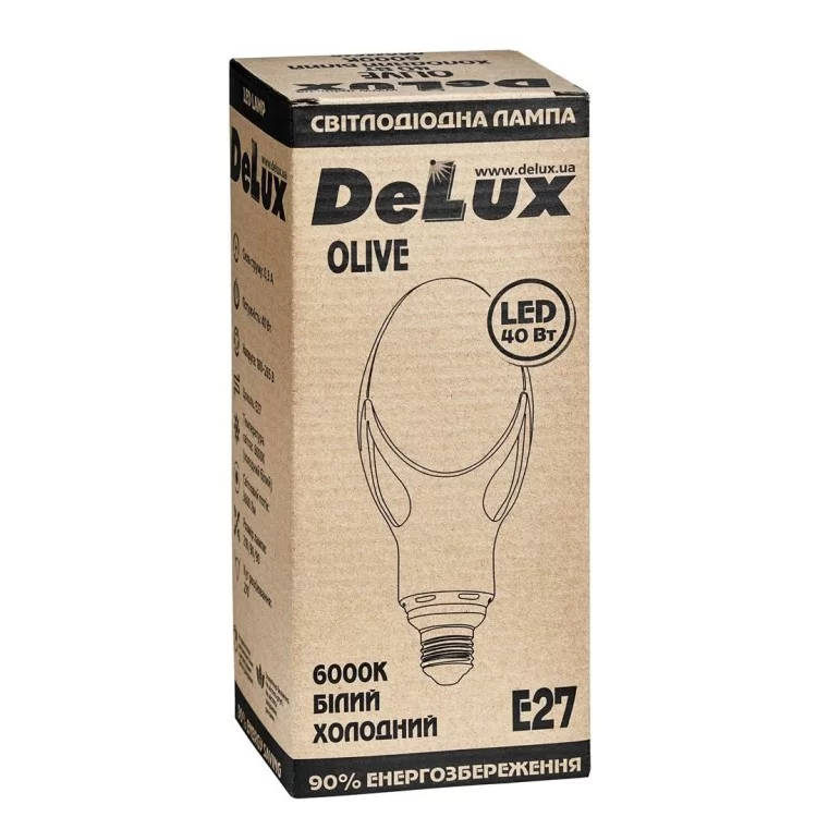 в продаже Светодиодная лампа DELUX OLIVE 40Вт E27 6000K - фото 3