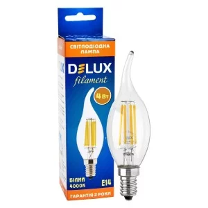 Лампа філаментна DELUX BL37B 4Вт tail 4000K 220В E14