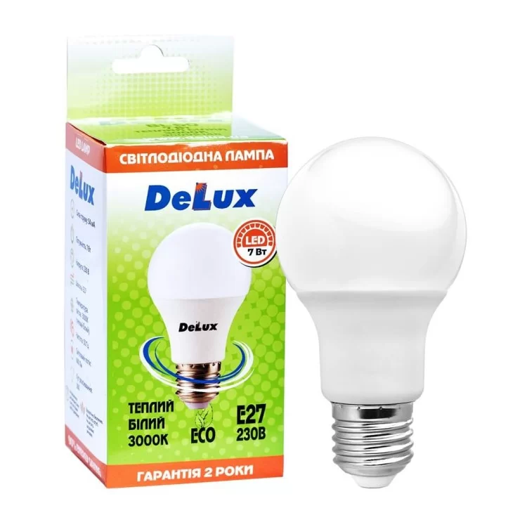 Світлодіодна лампа DELUX BL 60 7Вт 3000K 600Лм E27 ціна 28грн - фотографія 2