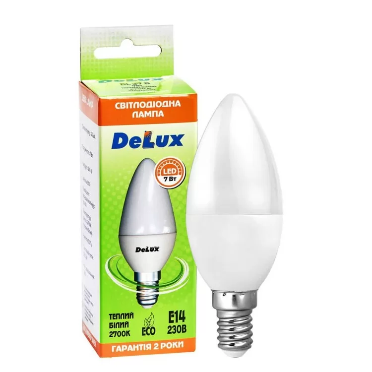 Лампа світлодіодна Delux BL37B 7Вт 2700К E14 ціна 40грн - фотографія 2