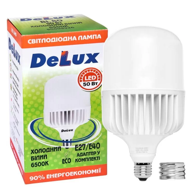 Светодиодная лампа DELUX BL 80 50Вт E27/Е40 6500K R (адаптер в комплекте) цена 369грн - фотография 2