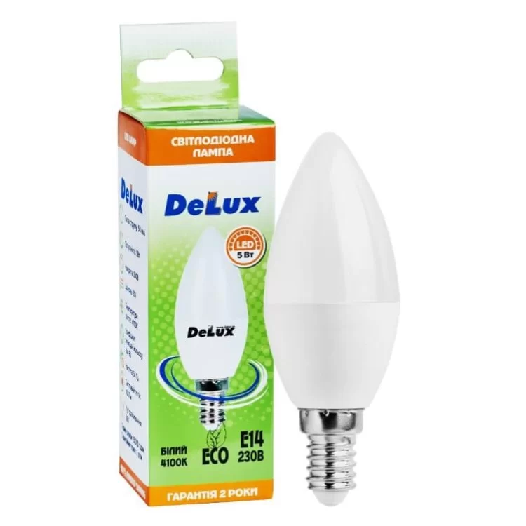 Светодиодная лампа DELUX BL37B 5Вт 4100K 220В E14 цена 33грн - фотография 2