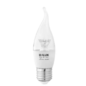 Светодиодная лампа DELUX BL37B 6Вт tail 3000K 220В E27 crystal