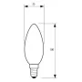 Прозрачная свечкоподобная лампа накаливания PHILIPS 10018533 B35 40W Е14 CL