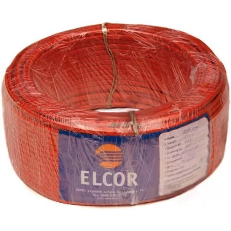 в продажу Червоний кабель ELCOR 110114 ВВГ-П нгд 2х1,5 - фото 3