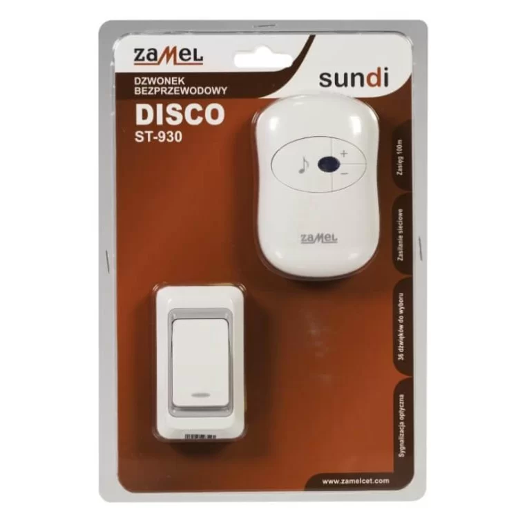 Бездротовий дзвінок на батарейках Zamel ST-930 Disco відгуки - зображення 5
